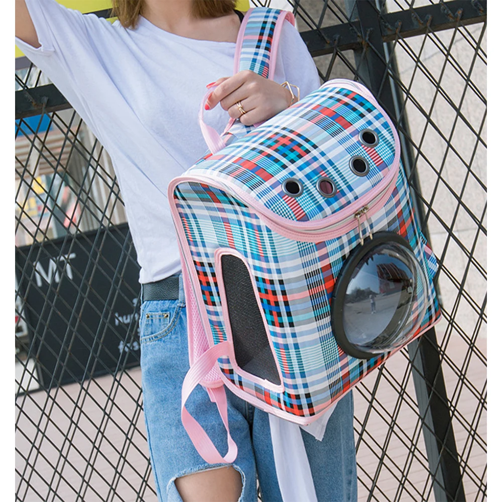 

High Quality Portable Outdoor Pet Cat Dog Carrier Bag With Purse Leather Travel Small Dog Chihuahua Teddy Carrying Bag Handbag