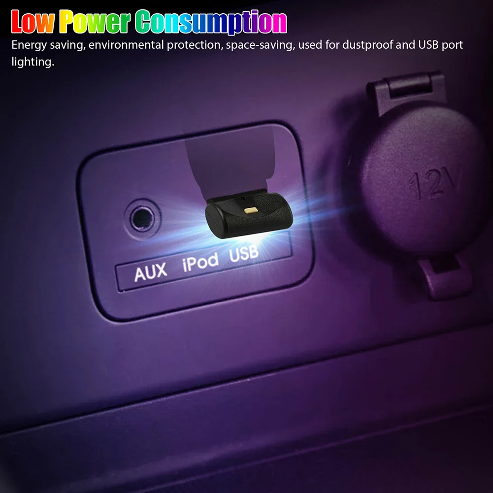 Атмосферная лампа USB, светодиодная Автомобильная неоновая мини-лампа с рассеянным неоновым градиентом и постоянным свесветильник, светильник, аксессуары для сенсорных клавиш RGB