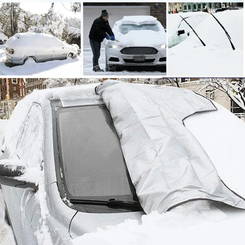 

Universal Car Windshield Snow Cover Sunshade Winter Ice Frost Freezing Waterproof Protector Auto Body Exterior Covers