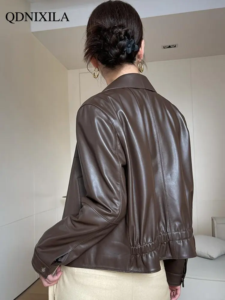 Leather Jacket Women Jackets for Women 2023 New Outerwear Short Jacket High Imitation Sheepskin Casual Spring Jacket Women Coat