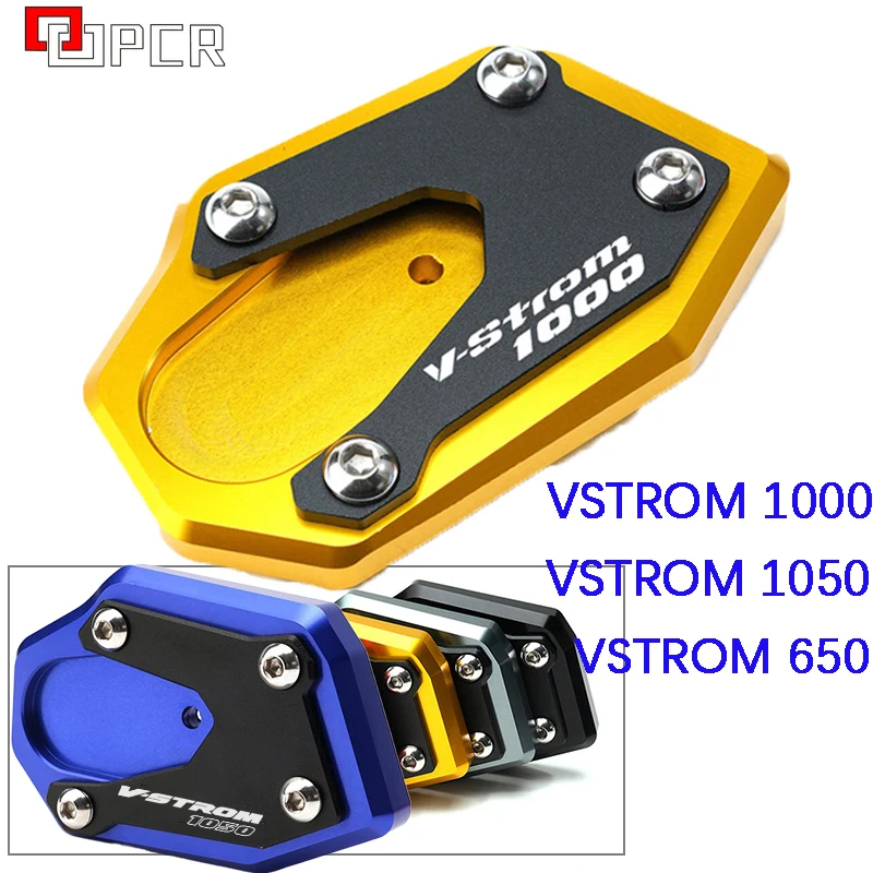 

Motorcycle Foot Side Stand Extension Pad Kickstand Plate Logo For Suzuki V-Strom 1000 DL1000 650 2014-2020 VSTROM 1050 2019 2020