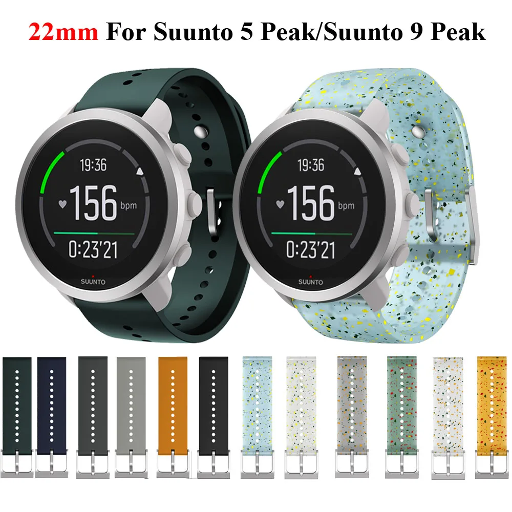 

Band For SUUNTO 9 PEAK 22MM Silicone Strap Replacement Band For SUUNTO 5 PEAK/Oneplus Watch Wristband Accessories Bracelet belt