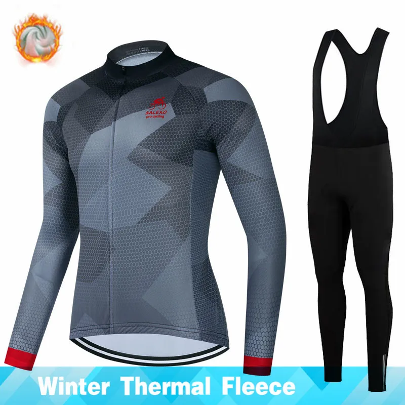 

2022 зимний длинный велосипедный комплект из Джерси, Мужская теплая флисовая одежда для велоспорта, велосипедная одежда для гонок, велосипед...