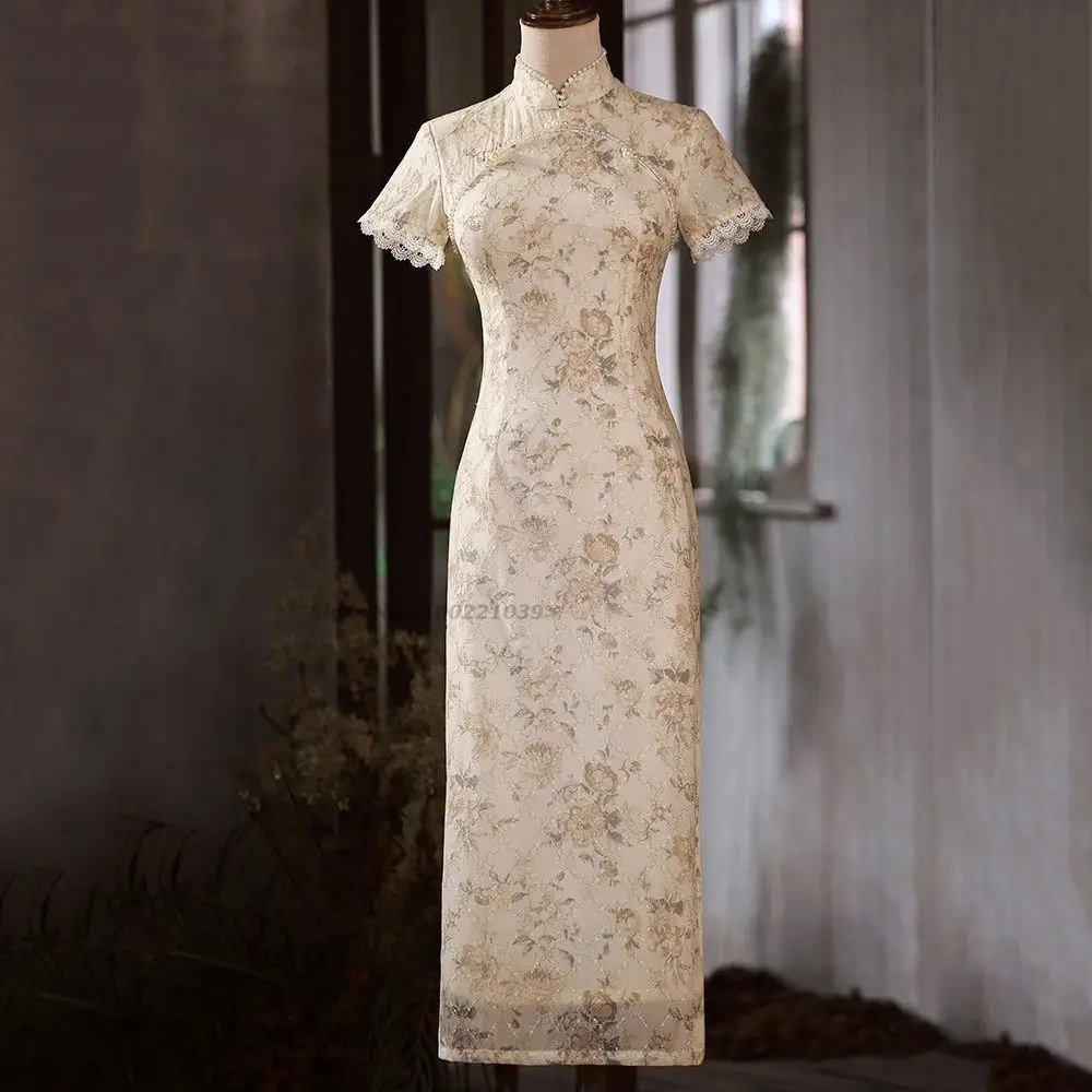 

2022 chinese dress women chinese style cheongsam qipao dress lady nightclub bandage party sweet dress qipao coaplay costumes
