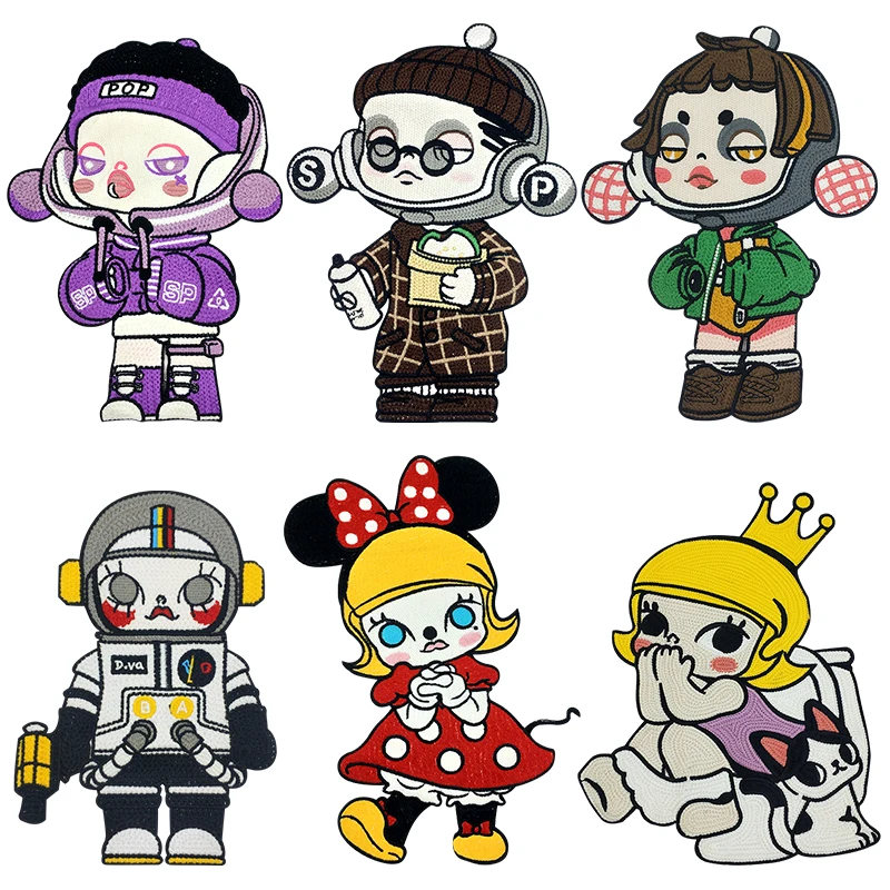 

1 партия = 10 шт. модные значки с вышивкой, милые Аппликации, Мультяшные нашивки, нашивки с собаками для одежды, аксессуары для рукоделия pa224156