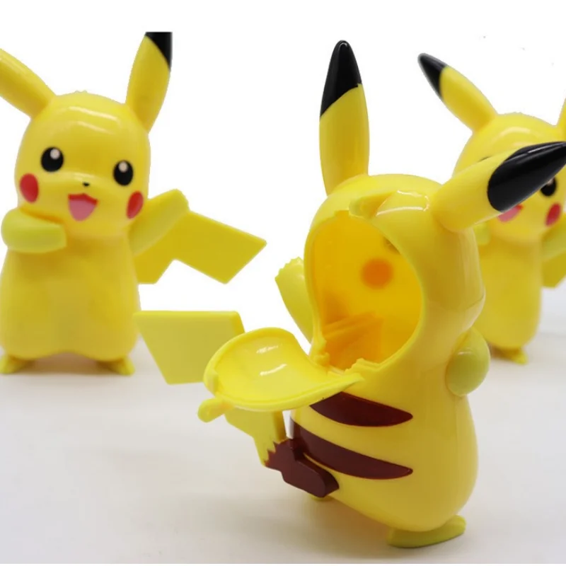 

Pokmon Cute Candy Jar Organizer Kawaii Anime Action Figure Character Pikachu Ornaments Children's Toys Birthday Christmas Gift