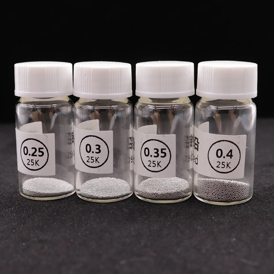 Шарики для реболлинга BGA 25 к/бутылка шарики пайки 0 2 3 35 4 45 5 55 65 свинцовые ремонта -