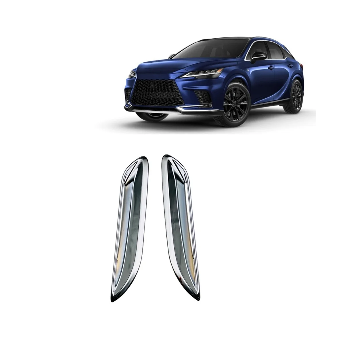 Для Lexus RX350 RX350H RX550H 2023 задняя боковая крышка воздухозаборника спойлер рамка