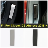 lapetus carbon fiber accessories for citroen c5 aircross 2018 2022 front hood bonnet switch cover trim garnish sequins 1pcs