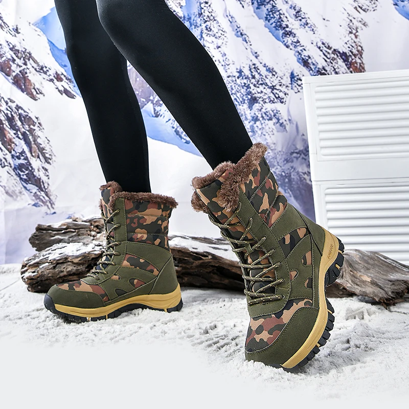 Новинка 2024 зимние ботинки для снежной погоды водонепроницаемая обувь из хлопка