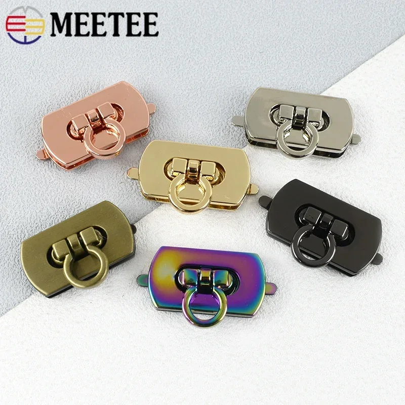 Meetee 2/5/10 шт., металлический поворотный замок, пряжка, кожаные поделки, ремонт, замена кошелька, поворотные замки, застежки, аппаратные аксессуары