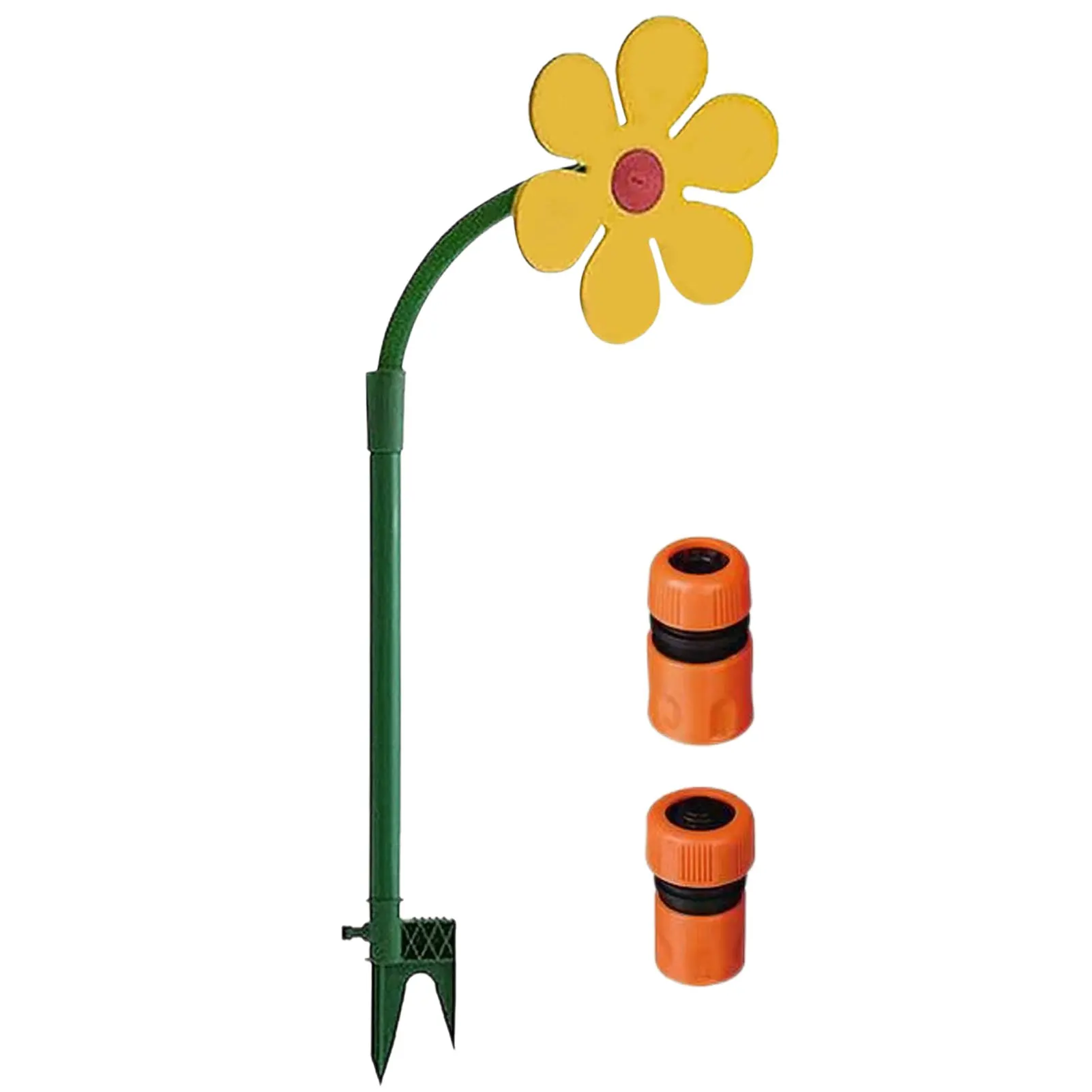 

Water Sprinkler For Lawn 720 Rotating Flower Sprinklers With 1/2'and 3/4'Adapter Funny Daisy Flower Auto Garden Watering System
