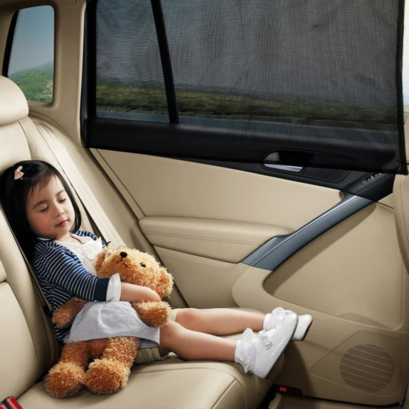 

Automobile mesh magnet sunshade magnetic curtain for sunscreen and heat insulation magnetic telescopic automobile sunshade