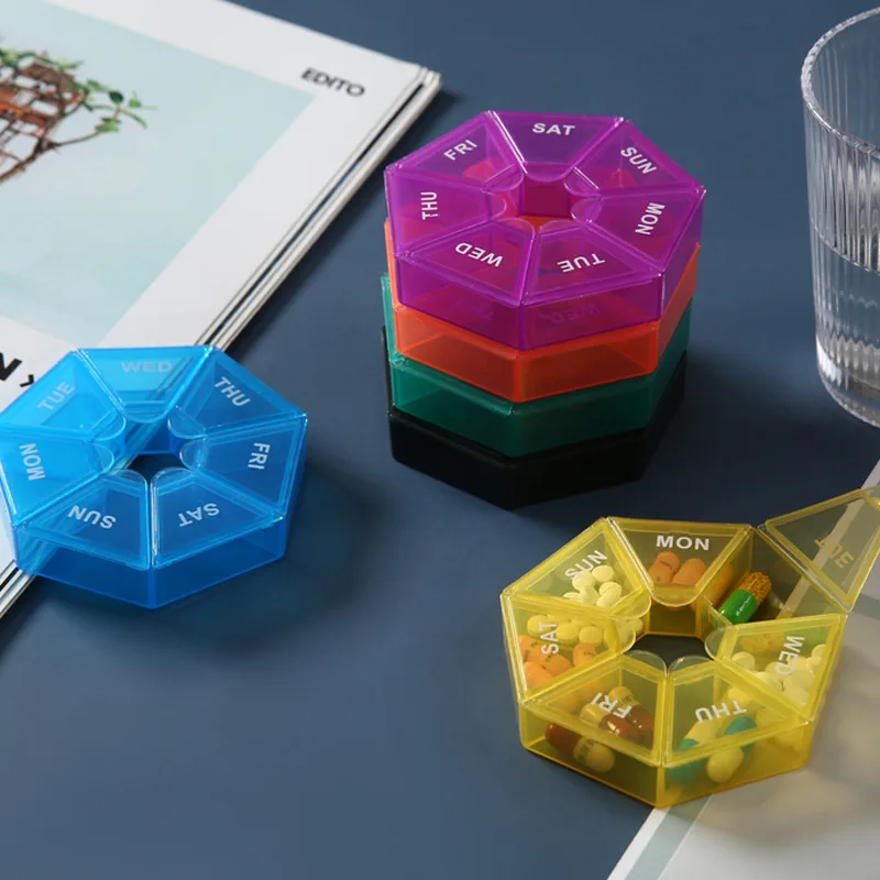 1 sztuk kolor apteczka Pillbox dozownik 7 dni tygodniowo przenośne podróży witamina Box sortuj uchwyt na Tablet organizator pojemnik przypadki 3 1 sztuk kolor apteczka Pillbox dozownik 7 dni tygodniowo przenośne podróży witamina Box sortuj uchwyt na Tablet organizator pojemnik przypadki 3