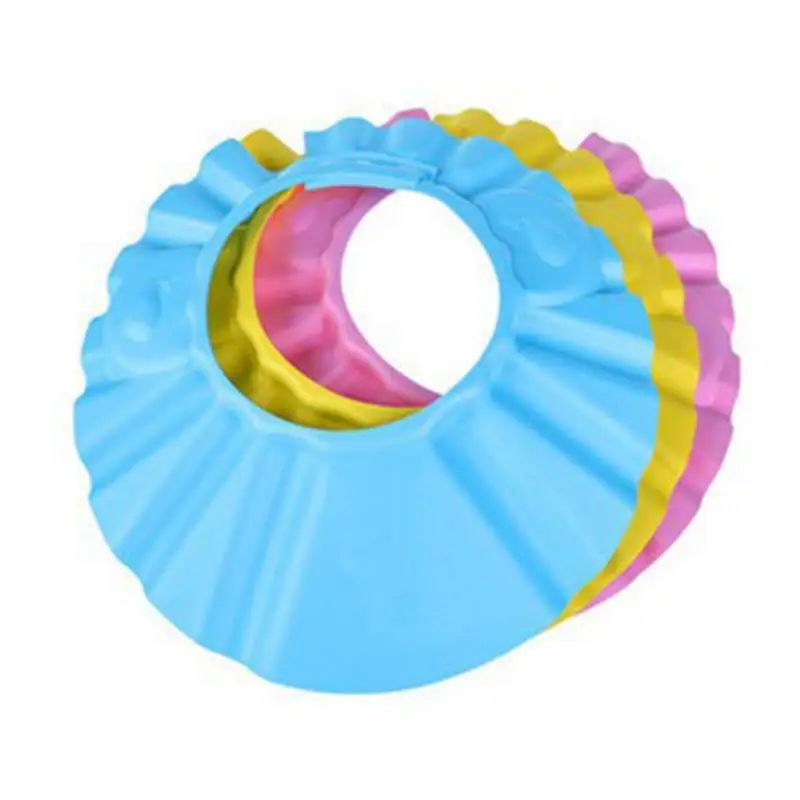 

Kids Baby Shower Cap Waterproof Adjustable Soft Shampoo Bath Hat Wash Hair Shield Child Bathing Caps Visor Protect Eyes Anti-wet