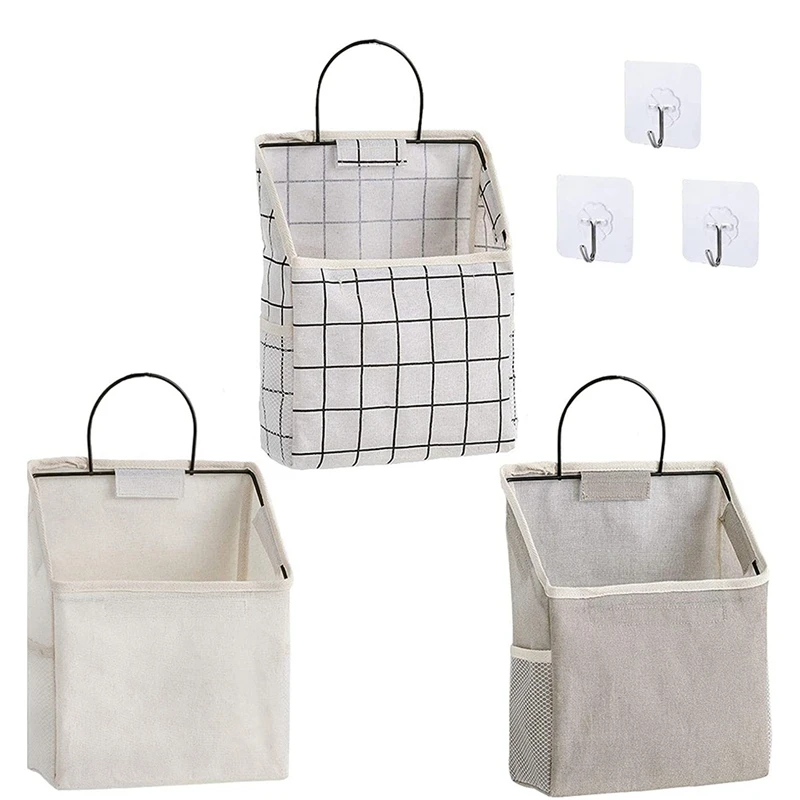 

Wall Hanging Storage Caddy Bag Book Shelves For Wall Over The Door Pouch Closet Organizer For Bedroom Bathroom Kitchen