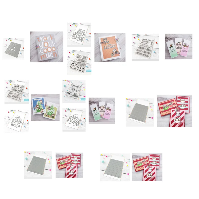 

Triple blooming heart mold, thick and thin molds in front of ordinary cards