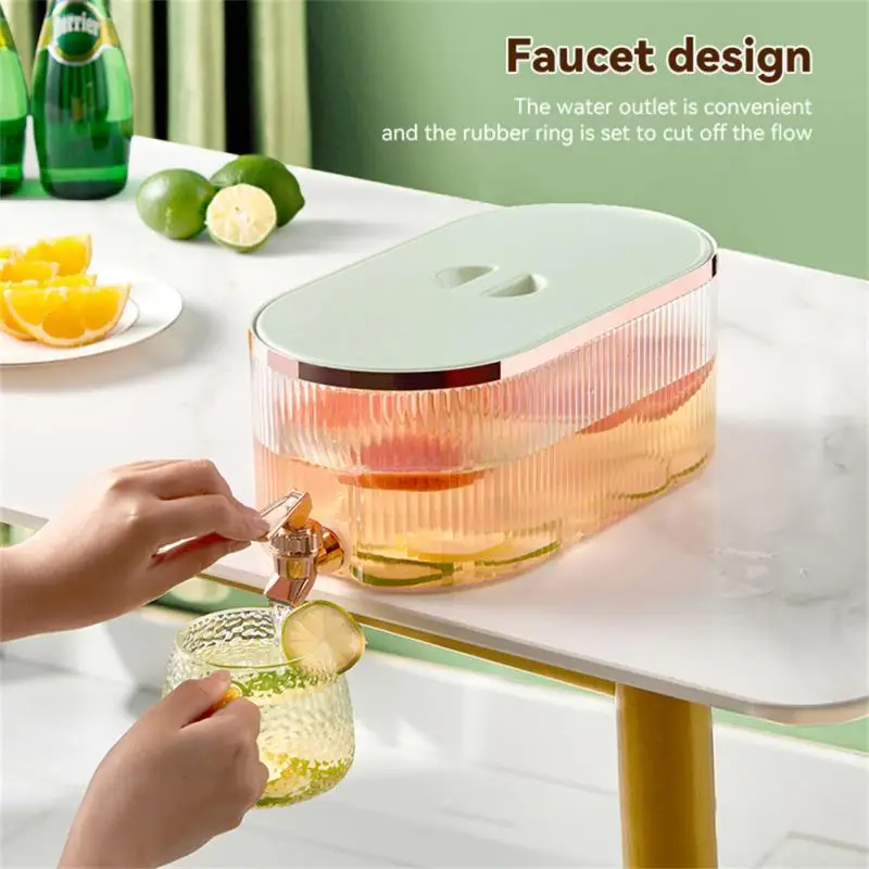 

Resistant To High Temperature Cold Kettle For Kitchen Beverage Barrel Household Large-capacity Ice Bottle Lemonade With Faucet