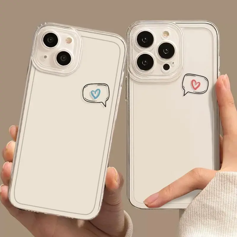 Чехол для телефона Отправка любовных сообщений пары iPhone 16 15 11 12 14 13 Pro Max Mini XS XSM XR 7 8