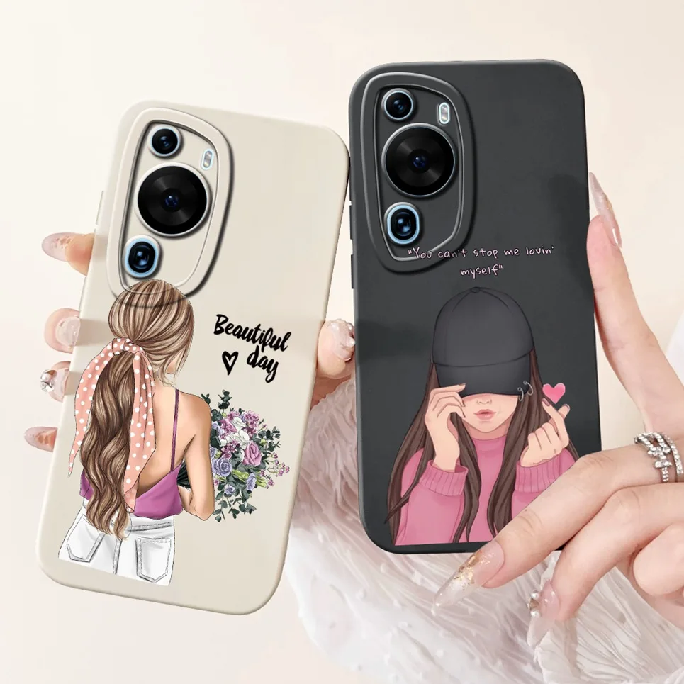 Чехол-накладка для Huawei P60 Pro художественный чехол женский модный телефона с