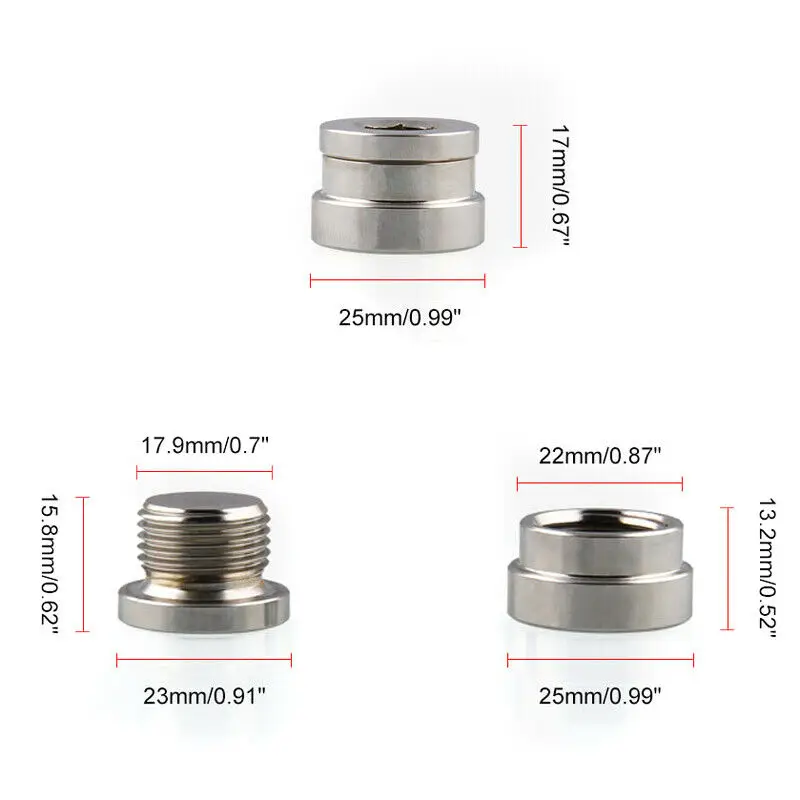 

Solder Oxygen Sensor Weld On Bung Iron Plug Replacement Set Stainless Steel 2pcs Cap Kit Nut O2 Parts Practical