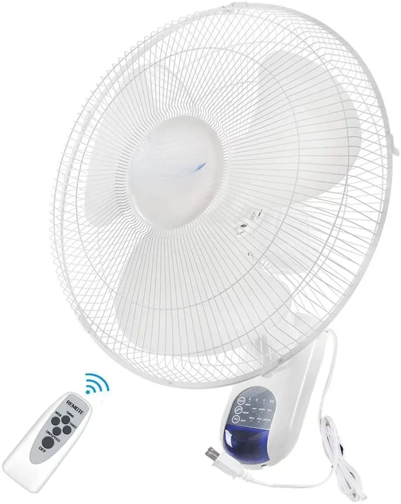 

Дюймовый цифровой настенный вентилятор с дистанционным управлением, 3 скорости и 3 осциллирующих режима, белый