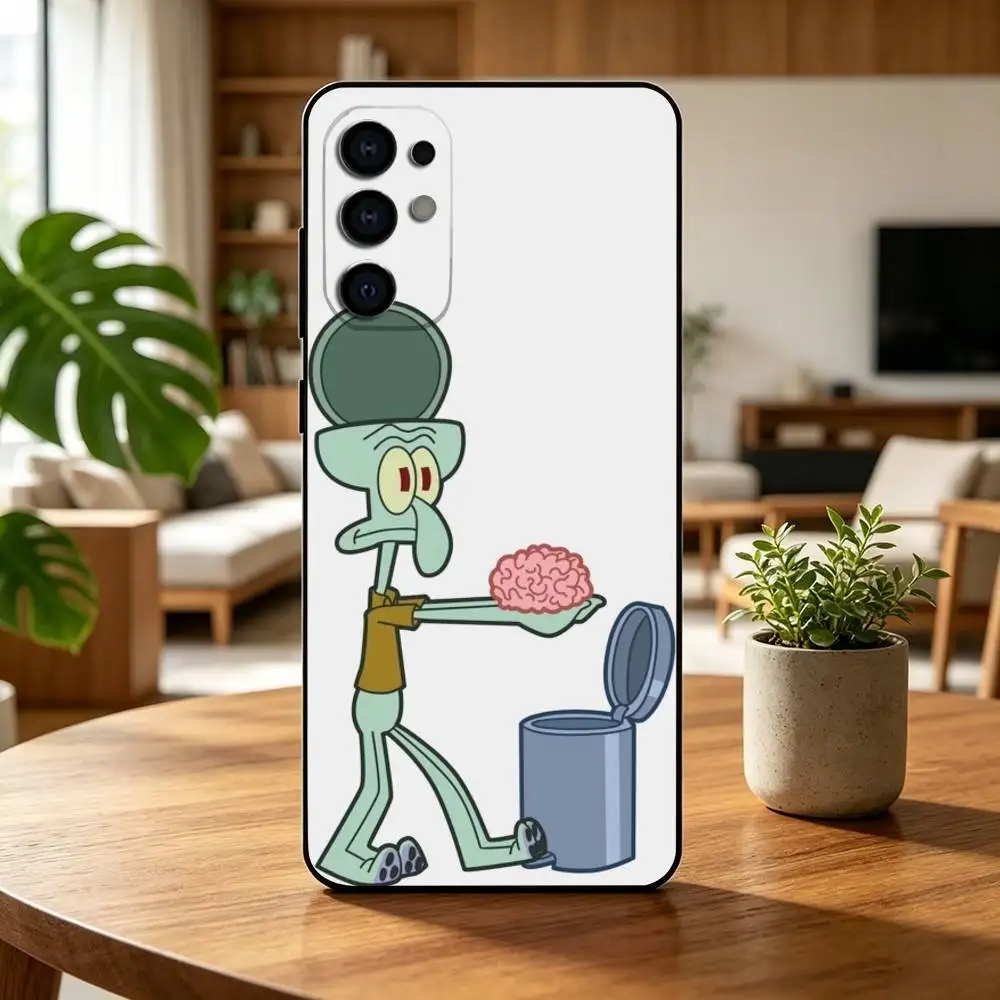 Фото Чехол для телефона Squidward Tentacles Z-Sponge Funny BoB для Samsung S25, S24, S21, S22, S23, S30, Ultra, S20, Plus, Fe, мягкий силиконовый, черный №5