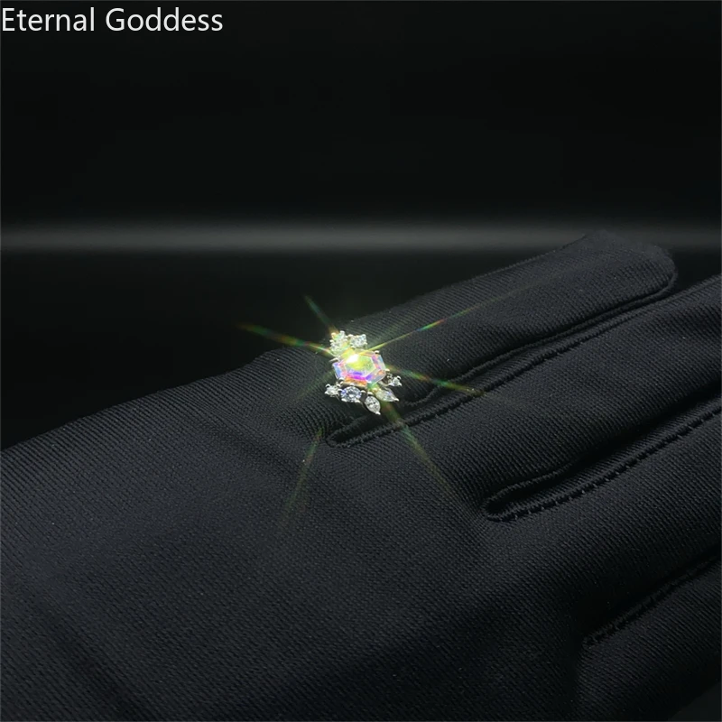 Natural Alexandrite Gemstone Ring for Women Solid 925 Sterling Silver Luxury for Engagement Bridal Gift Luxury Jewelry