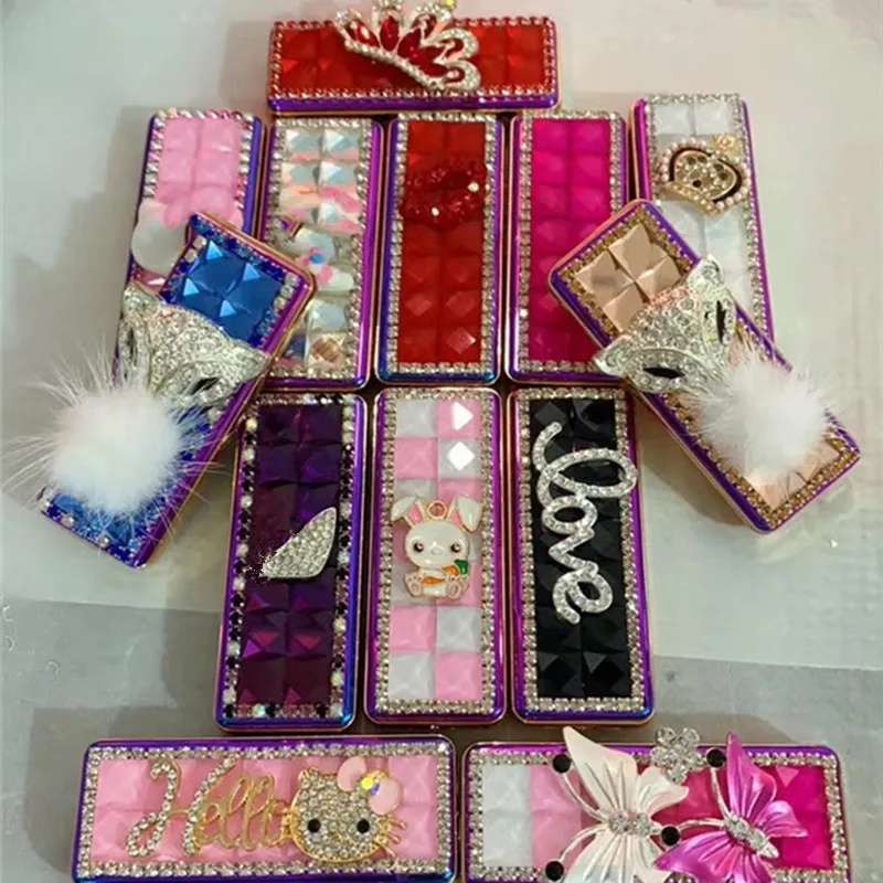 Электрическая зажигалка ручной работы с бриллиантами милая мультяшная