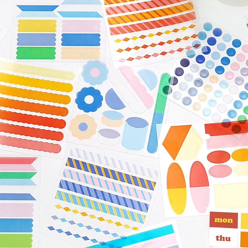 

20sheets Colorful Diary Dot Sticker Bullet Journaling Accessories Scrapbooking DIY Color Label Washi Sticker Stationery Gift