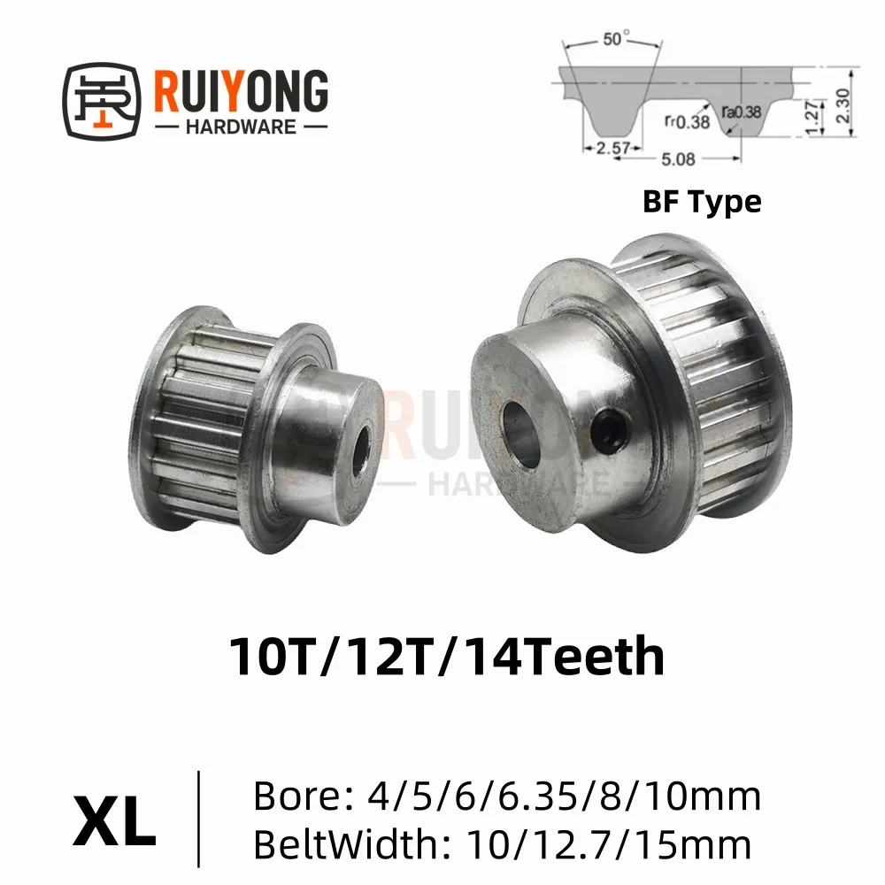 

10T/12T/14Teeth XL Шкив ГРМ Тип BF Диаметр 4/5/6/6,35/8/10 мм для ширины ремня 10/12,7/15 мм