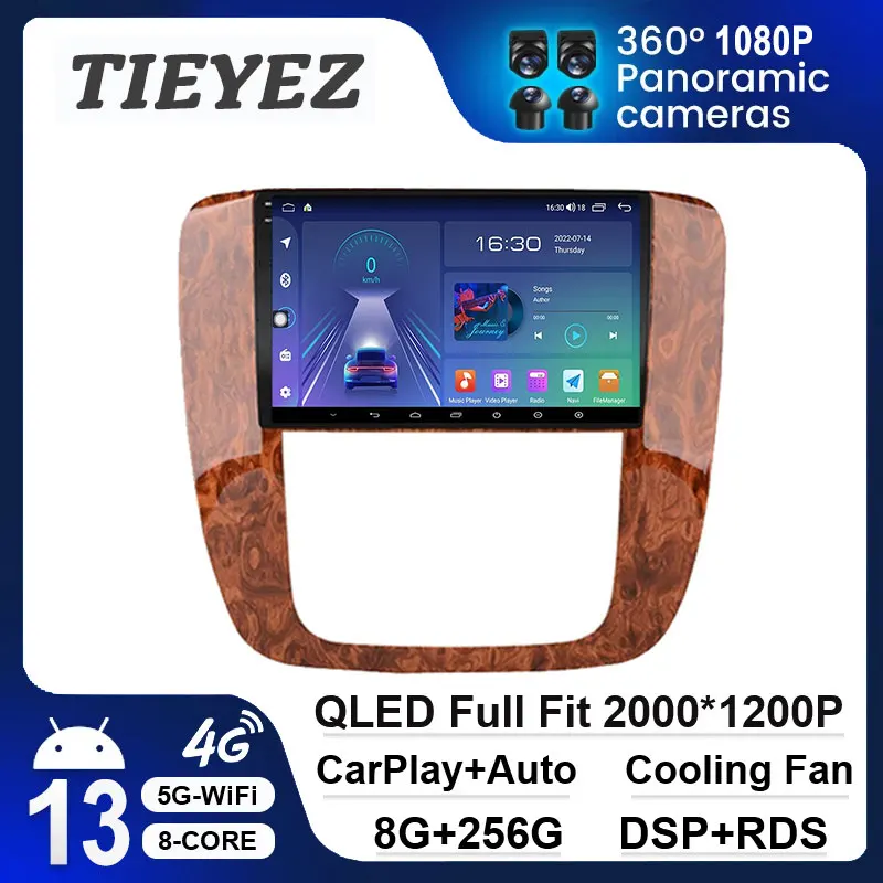 

9" 8+256G Android 13 Auto Carplay For GMC Yukon Chevrolet Tahoe Suburban 2008- 2012 Car Radio Multimedia Stereo GPS Navigation