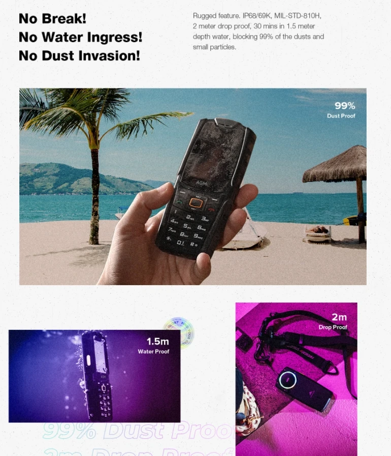 AGM M6 ЦП T107 120 Гц 2 4 дюйма 4G кнопка вызова трехслойный телефон 48 МБ ОЗУ 128 Мб ПЗУ