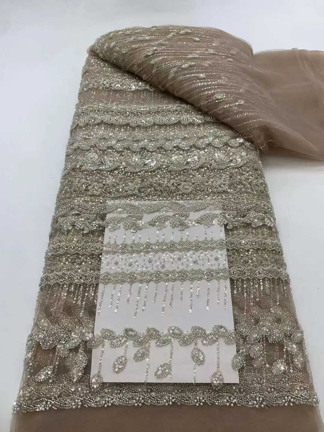 Африканская Тяжелая кружевная ткань 2024 Высококачественная нигерийская