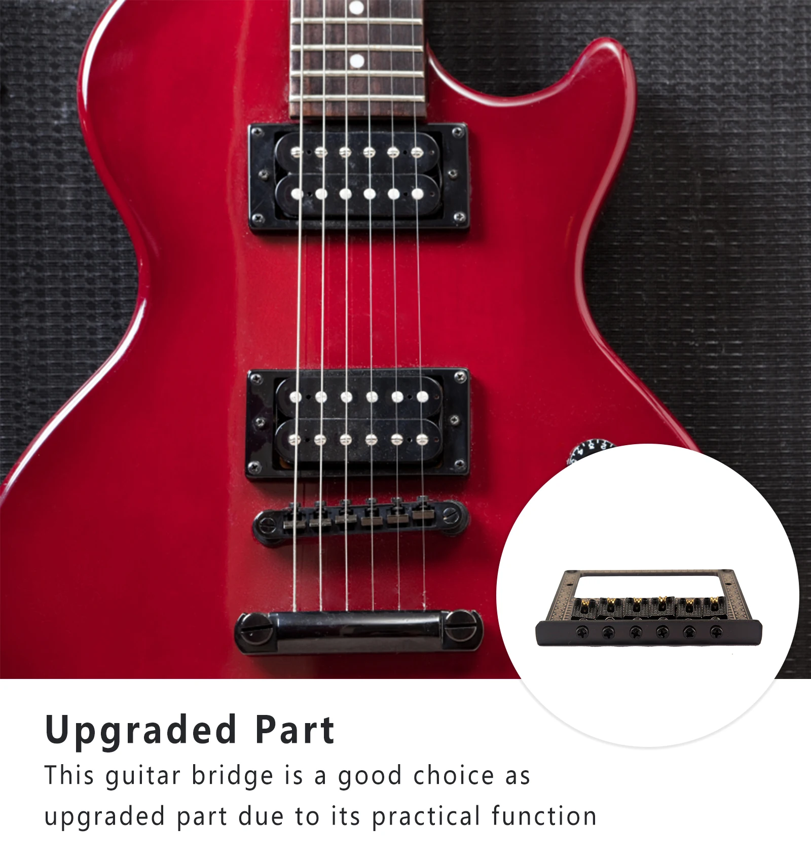 

Guitar Bridge Upgraded Fittings Thickness Dual Coils Springs Professional 6 Saddles Single Bridges Gasket Replaced Part