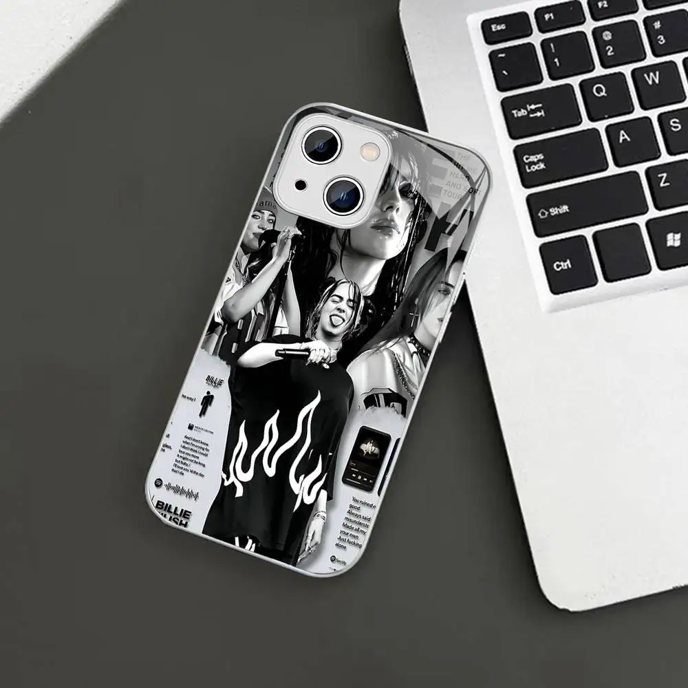 Защитное стекло Pop B-Billies Singer E-EilishS для iPhone 14 13 12 11 Pro Mini XS MAX 14Plus X XS XR (art.: 3920db58a772e) - 3920db58a772e
