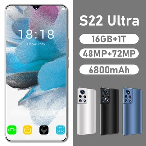 global version s22 ultra smartphone 6 93 inch 6800mah 5g 72mp 16gb 1tb unlock celular cellphone android 12 mobile phones free global shipping