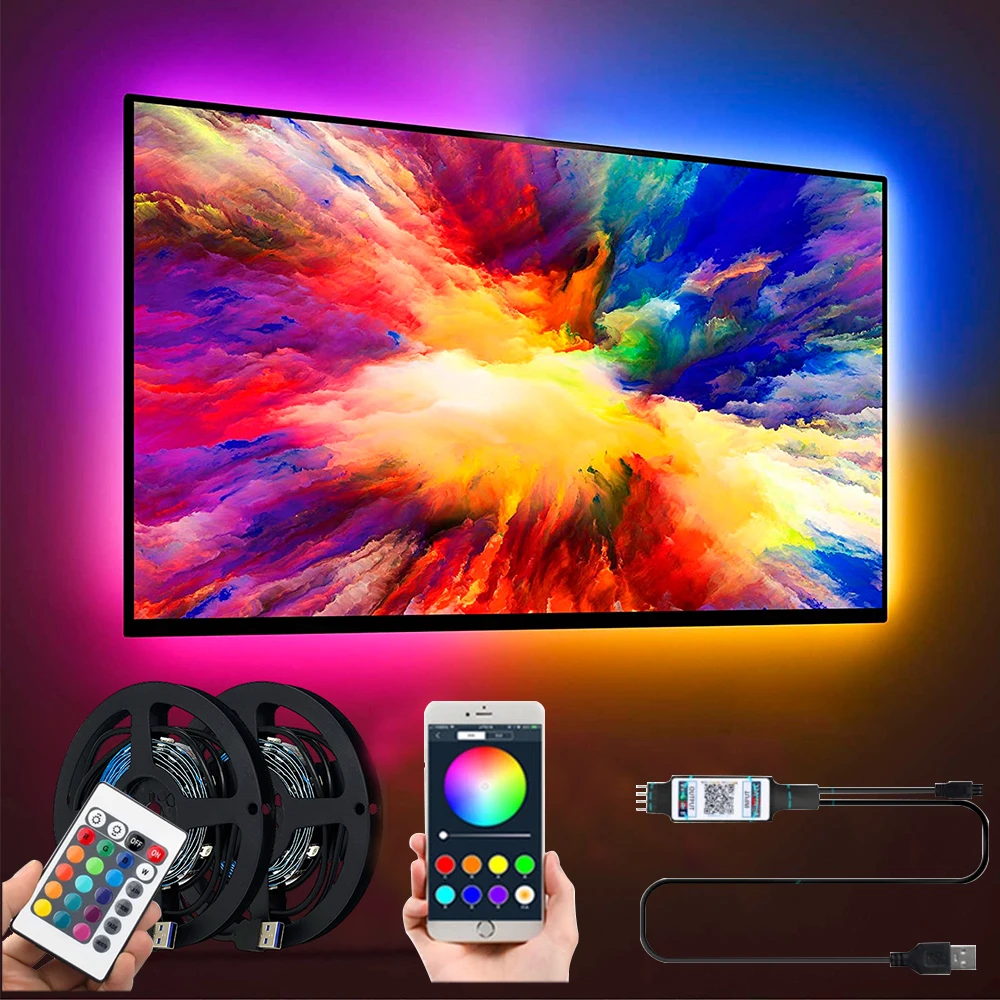 christmas Lights 5V USB LED strip RGB LED Light Waterproof Tape LED Strip Light For TV Background navidad luces led decoracion