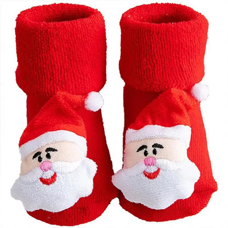 Kids Children's Socks for Girls Boys Non-slip Print Cotton Toddler Baby Christmas Newborns Infant Short Clothing