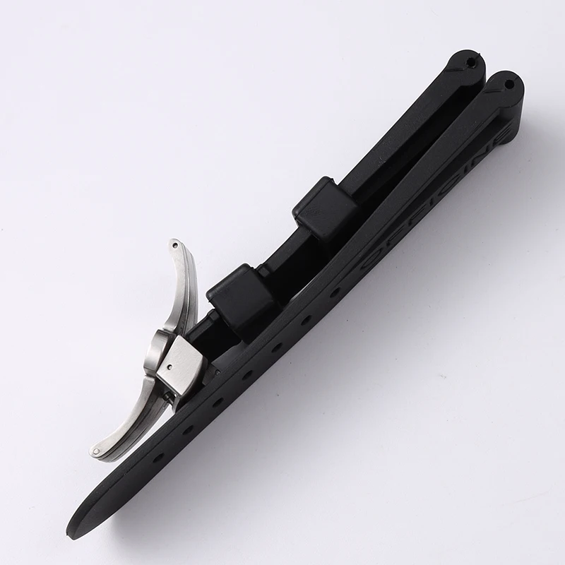 Ремешок силиконовый для часов 24 мм черный с пряжкой-бабочкой |