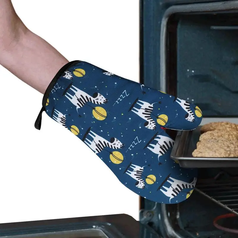 

2pcs Cartoon Insulated Gloves Microwave Oven Gloves Oven Heat Insulation Glove Heat Resistant Insulation Kitchen Baking Supplies