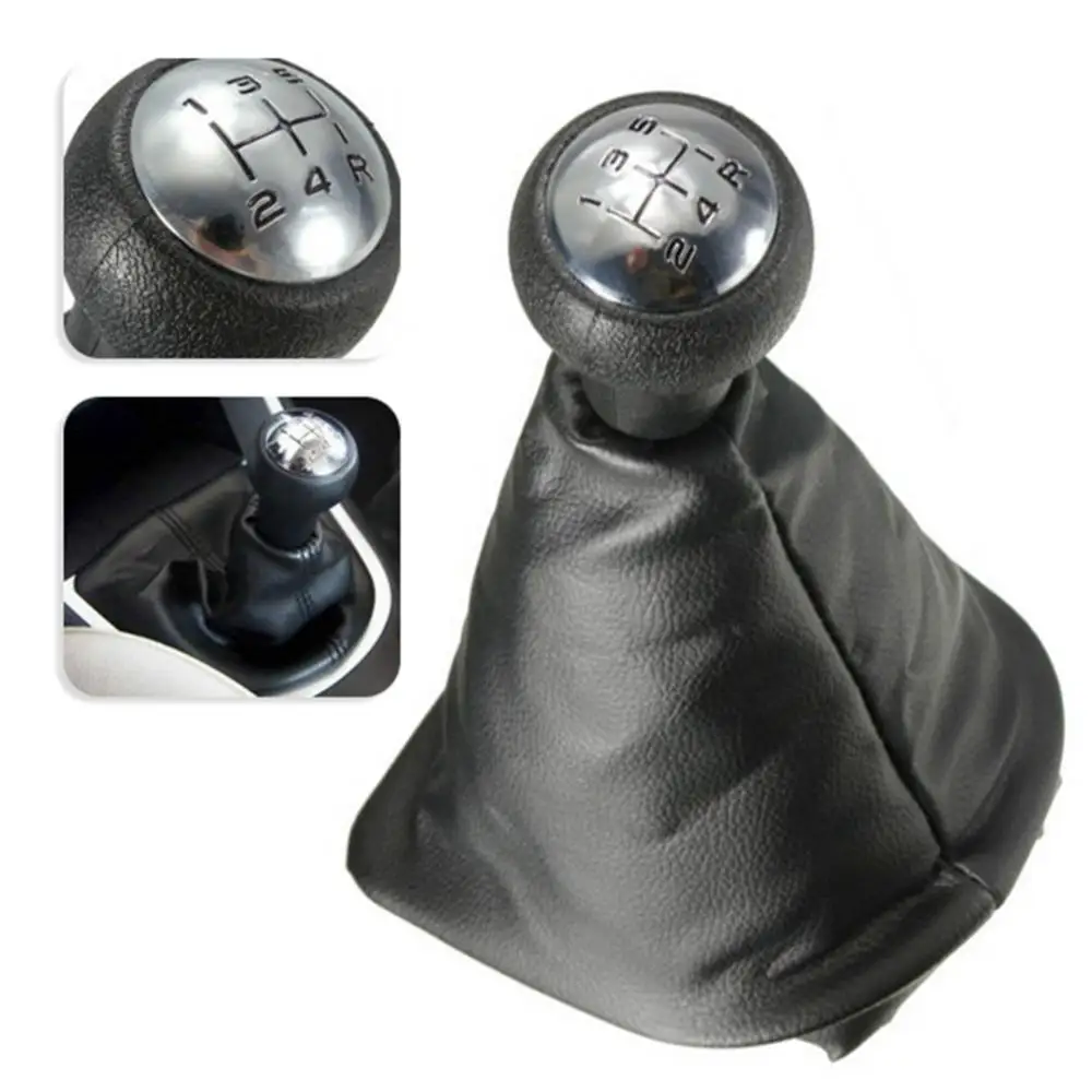 

5 Speed Car Gear Shift Stick Faux Leather Gaiter Knob Cover For Peugeot 207 307 407 306 406 For Citroen C1 C2 C4