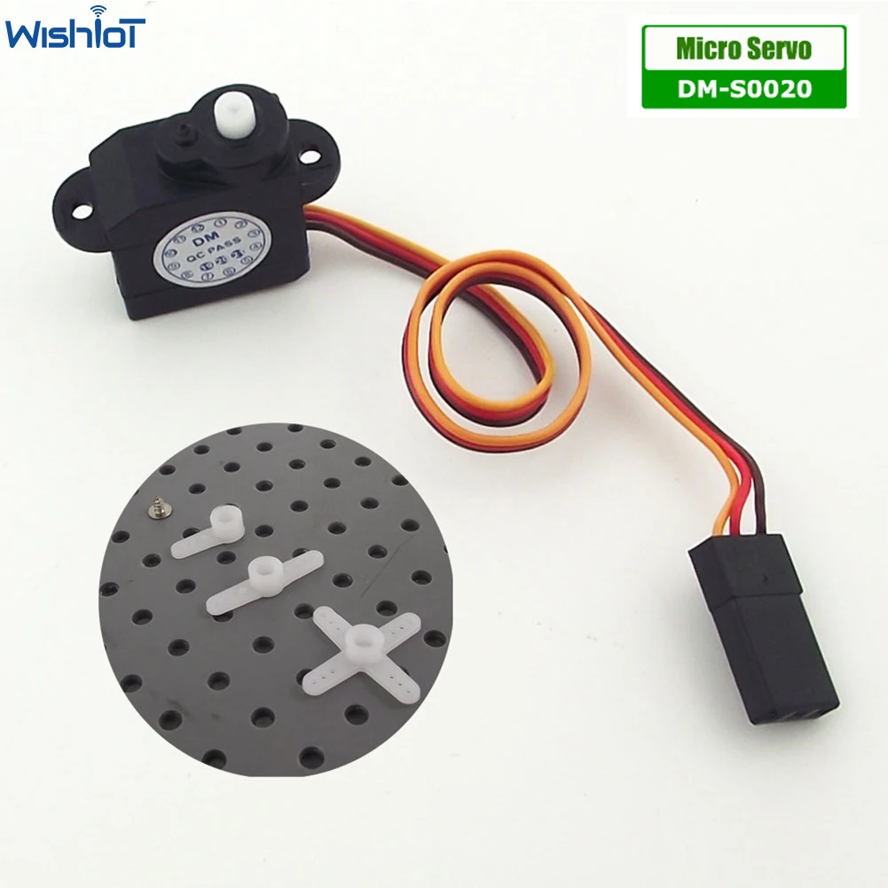 DM-S0020 Ultra-micro 2,1g сервопривод 180 градусов, POM Gear 110 мм, эритродвигатель без сердечника для радиоуправляемой модели самолета