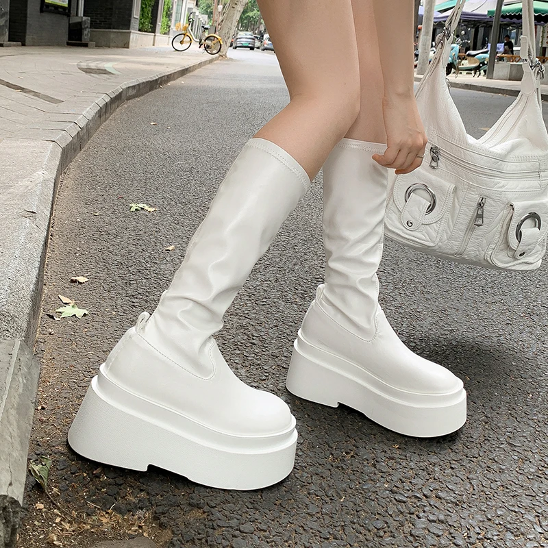 

Women's Shoes Extra Platform Women Knee High Boots Gothic Cool Womens Military Boots 2022 Brand Street Boots Women's Shoes