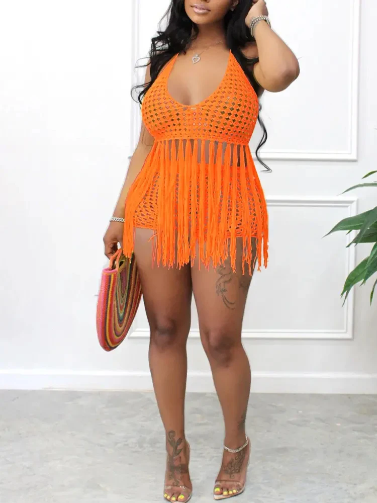 

Shein Romwe 2022 Summer Crochet Hollow Out Fringe Trim Top & Shorts Set Of Two Fashion Daily Casual Pieces For Women Free Ship