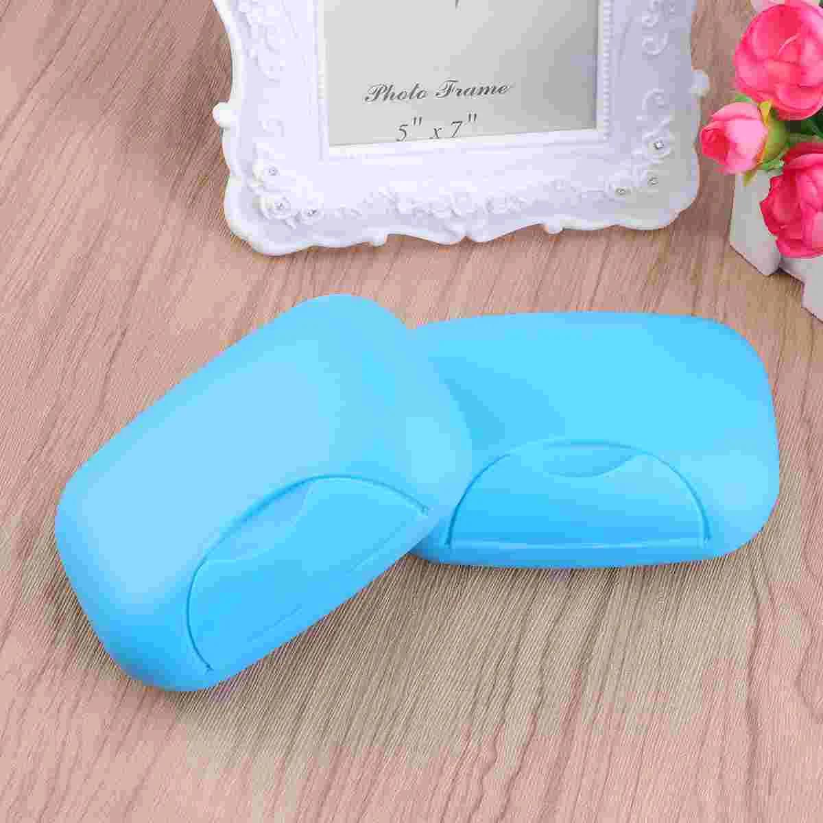 

Soap Holder Travel Case Box Container Dish Bar Showerwith Saver Lid Portable Tray Savers Bathroom Dishes Sponge Sponges Wall