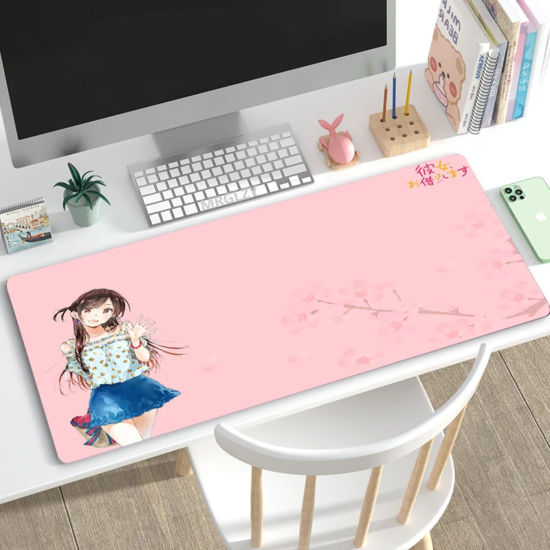 

Anime Rent-A-Girlfriend Mouse Pad Mizuhara Chizuru Gamer Large Keyboard MouseMat Asami Playmats Kawaii Cute Girls Carpets Rugs