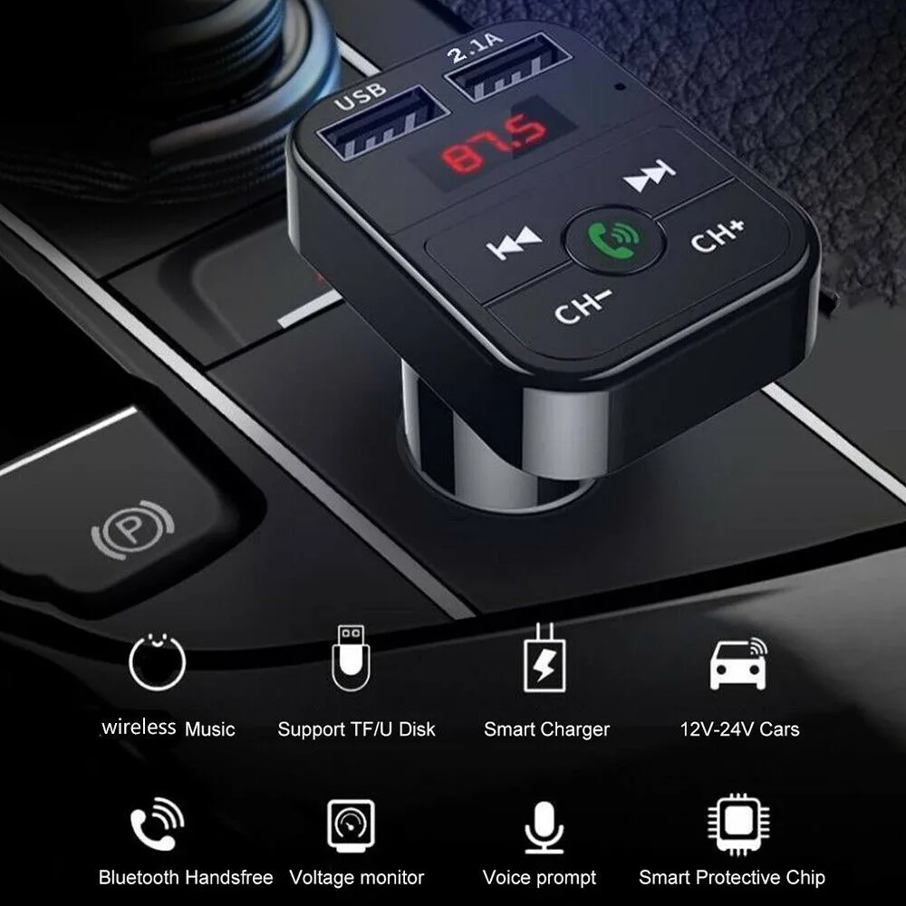 

FM-трансмиттер автомобильный с поддержкой Bluetooth 5,0, 12-24 В