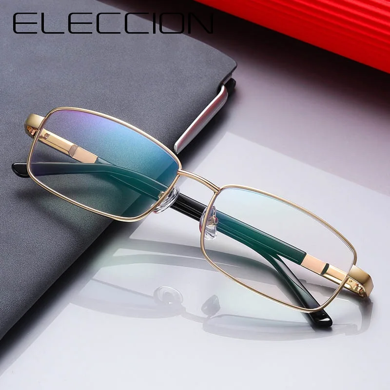 

Reading Glasses Anti Blue Light Coating Presbyopia Eyeglasses Metal Rim Magnifier Eyewaer +1.0+1.5+2.0 +2.5 +3.0 +3.5 +4.0