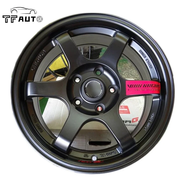 

matt 16 17 18 22 Inch 4 5X114.3 black volk racing passenger forged car te37 alloy forged rims wheels